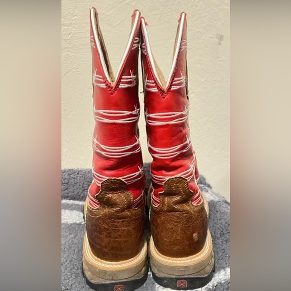Twisted X red and brown boots - Picture 3 of 5